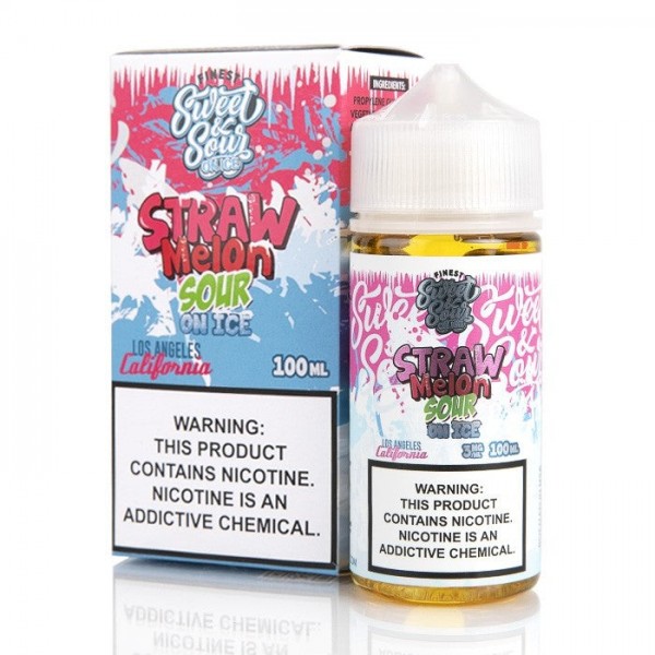 Straw Melon Sour Belts On Ice By Candy Shop 100ml