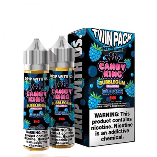 Blue Razz by Candy King Bubblegum Collection Twin Pack 120ml