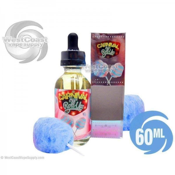 Blue Raspberry Cotton Candy by Carnival Juice Roll Upz 60ml