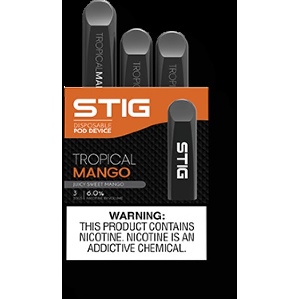 STIG Tropical Mango Pods 3-Pack (Disposable Vape Pods)