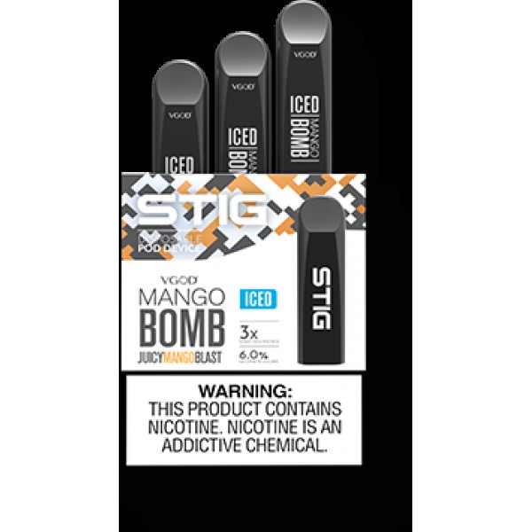 STIG Mango Bomb Iced Pods 3-Pack (Disposable Vape Pods)