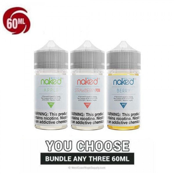 Naked Vape Juice Menthol Pick 3 Bundle (180ml)